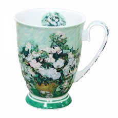 Royal Duke 油畫系列骨瓷皇室杯, 精品骨瓷, 白玫瑰, 1個