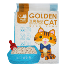 GOLDEN CAT 黃金貓 天然環保豆腐砂, 原味, 6L, 1包