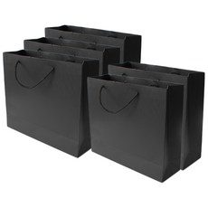 Tinapicnic 素色禮物包裝提袋 小, 黑色, 5個