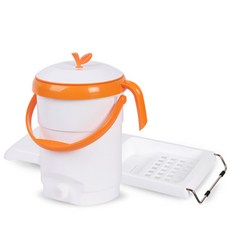 sense 手提式造型廚餘桶+洗碗槽組合架 4.5L, 橙色/78(30), 1組