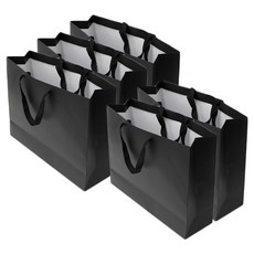 Tinapicnic 素色禮物包裝提袋 中, 黑色, 5個