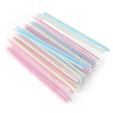Tinapicnic 獨立包裝混合顏色可彎吸管, 500個, 1個