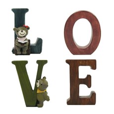 Countryitem Country Item Thrill Bear LOVE Initials 4 種類型, 小熊 LOVE字母, 1套