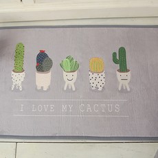 RUGLAND 多肉植物超細纖維廚房地墊, 灰色