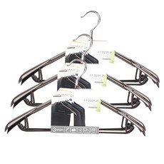 sunwooland 掛鉤頂部和底部衣架, 棕色的, 9件