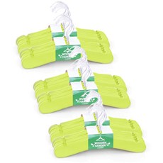 선우랜드 네이쳐 원목 유아옷걸이, 그린, 30개