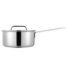 LIHAN 電磁爐適用5層不鏽鋼單柄湯鍋+鍋蓋, 16cm, 單色