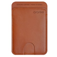 araree 手機卡片夾, Brown, 1入