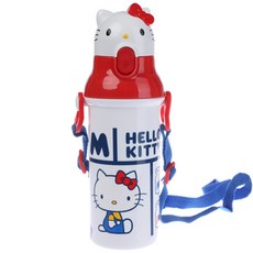 스케이터 헬로키티 레트로 페이스 원터치 물통, 혼합 색상, 480ml