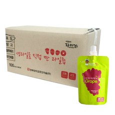 자임트리 생과일을 직접 짠 포도즙, 100ml, 40개입
