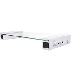 테크리버 데스크 스탠드 스피커, 화이트, 1개