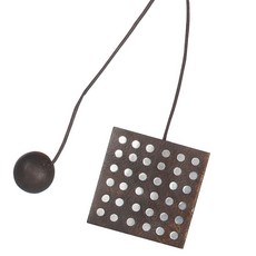 方形窗簾磁鐵扣, 棕色, 1個