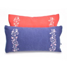 Rilee Textile扁柏木塊束帶枕頭 2個入, 紅藍