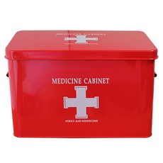 MF魔法屋鐵製急救箱 大型 紅色, 1個