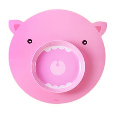 DOIY 造型餐墊+碗, 小豬款, 1組