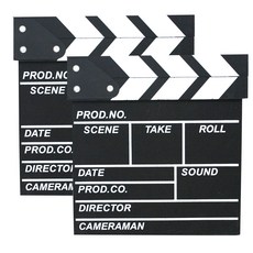 迷你場記板黑板, 黑色的, 2入