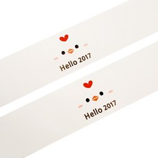 봄91 2017 꼬꼬닭 설 띠지 가로형, 혼합 색상, 50개입
