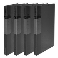 Heemang B5 透明文件夾 20頁 可補充內頁型, 黑色, 4個