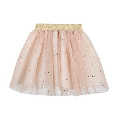 URAVI 女孩童金色星星網紗短裙 UR51SK515