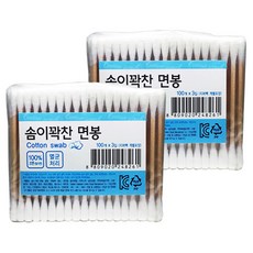 옥시푸른 솜이 꽉찬면봉 미용면봉, 300개입, 2개