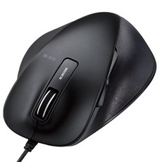 ELECOM BlueLED 有線鼠標 L, 黑色的, M-XGL10UBBK