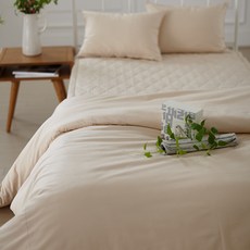 BODRE 純棉絎縫被套, 奶油米色