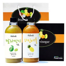 Foodimou 水果醋禮盒, 菠蘿醋 500ml + Calamansi 醋 500ml, 1套