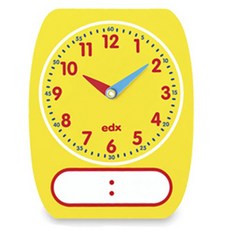 Ludens EDIX 書寫和擦除模型時鐘 12 小時教師玩具, 混色