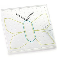 韓國 LUDENS EDX 方形排列幾何板玩具, 透明, 1個