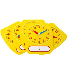 Ludens EDIX 書寫和擦除模型時鐘 12 小時學生玩具 5 件套, 混色