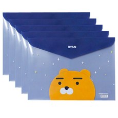 카카오프렌즈 봉투 파일, 라이언, 5개입