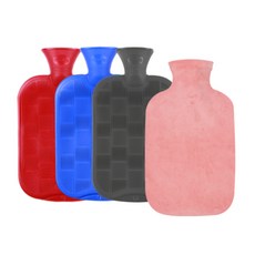 fashy 棋盤格水袋2L隨機出貨+棉跨度蓋粉色, 1套