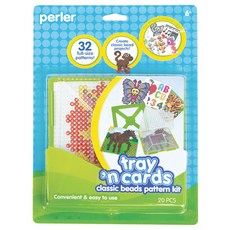 perler 珠子托盤與卡片經典珠子圖案組 80-22763, 混色, 1個
