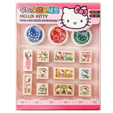 헬로키티 우드 스템프, 1세트, 1세트