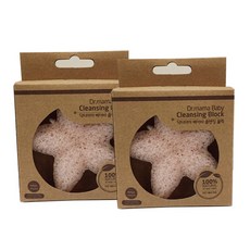 닥터마마 베이비 클렌징 블럭 유아 목욕스펀지, 불가사리(핑크), 2개입