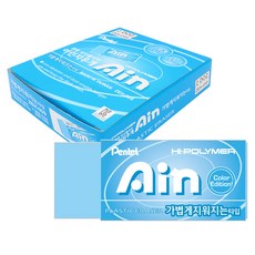 Pentel 飛龍文具 Ain Pentel Hi-Polymer 橡皮擦, 藍色, 24入
