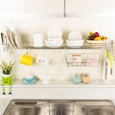 정리닷컴 싱크선반 식기건조대 800 풀세트 + 컵걸이 (랜덤 발송), 1세트, 1개