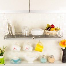 정리닷컴 싱크선반 식기건조대 600 슬라이드 + 컵걸이 (랜덤 발송), 1개