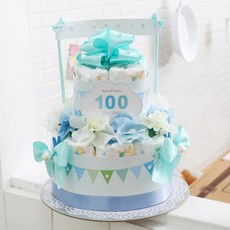 Baby Bakery 尿布蛋糕 慶祝100天款, Vivienne(藍色)