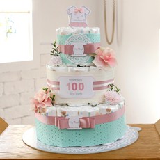 Baby Bakery 尿布蛋糕 慶祝100天款, Alligant Baby(粉色)