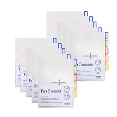 HEEMANG 5種標籤文件夾, 混合顏色, 10入