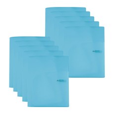 希望文件 半透明雙口袋文件夾 0.4T, 天藍色, 10個