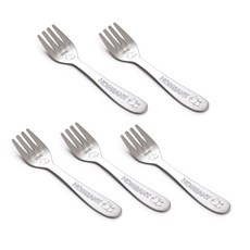 HOMEANY 孩童動物印花餐叉, 小豬款, 5入