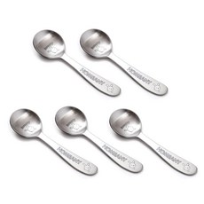 HOMEANY 孩童動物印花不鏽鋼湯匙, 5入, 兔子款