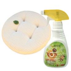 엠보 진드기 퇴치방석 아이보리 + 애드킬 진드기 퇴치제 300ml, 1세트