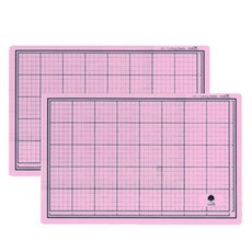 희망화일 커팅매트 2p, 분홍