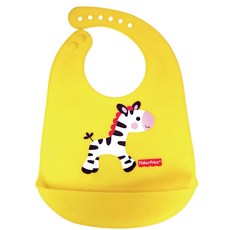 fisher-price 費雪 矽膠圍兜, 黃色, 1入