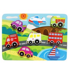 TOOKY TOY 立體動物造型拼圖, 8片, Traffic, 8件