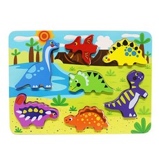TOOKY TOY 拓客 Tooky 立體拼圖, 7片, Dinosaur, 7件