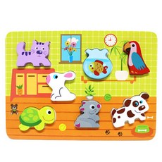 TOOKY TOY 立體動物造型拼圖, 7片, Pet, 7件
